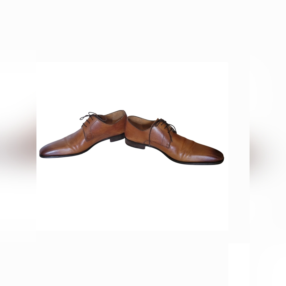 MAGNANNI Ombre Brown Leather Dress Shoes Made Spain 10M